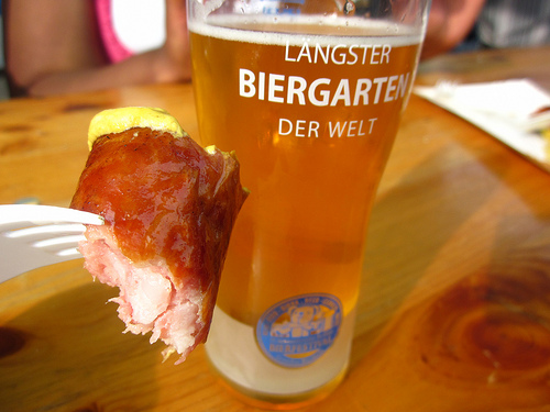 Berlin Beer Festival - beer & sausage