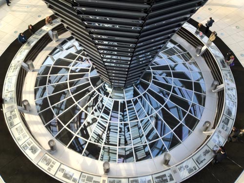 Inside the Reichstag dome