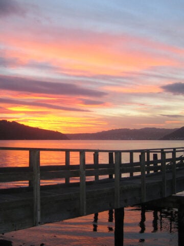 Sunset in Dunedin, New Zealand