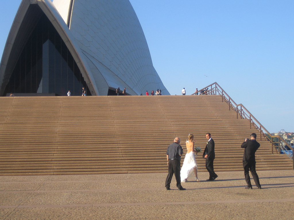Wedding photo at the Sydney Opera House