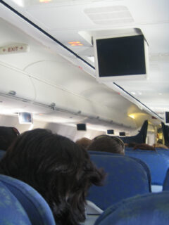 inside an airplane