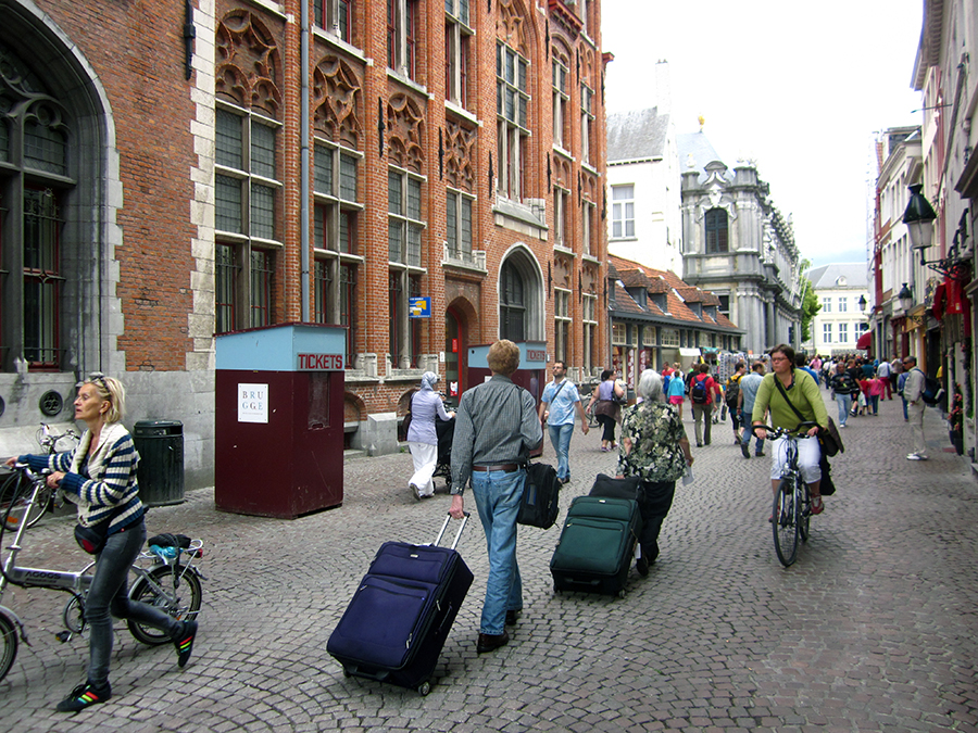 Tourists in Bruges