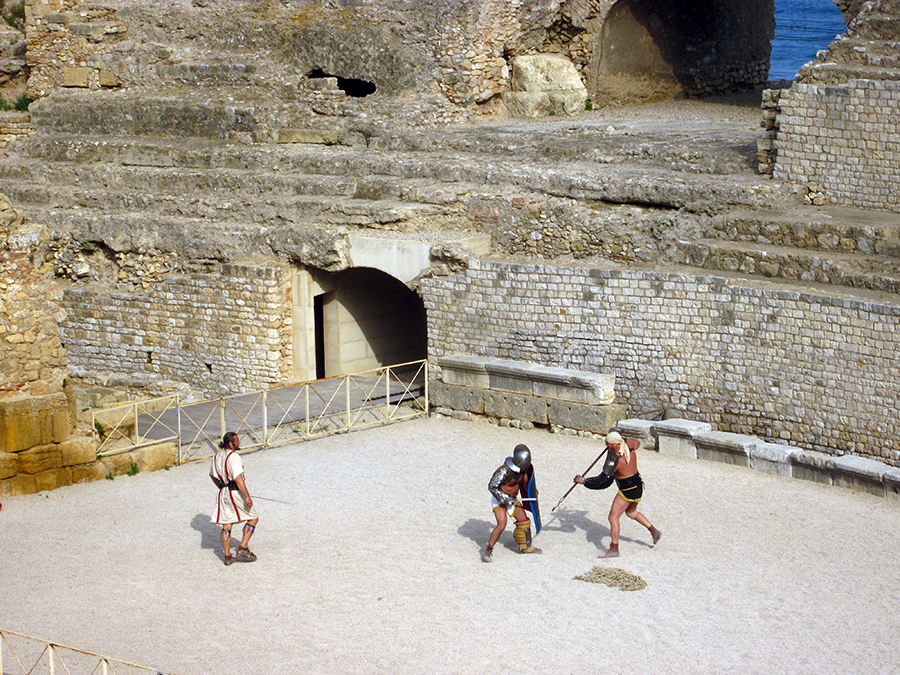 Tarragona Amphitheater - gladiators