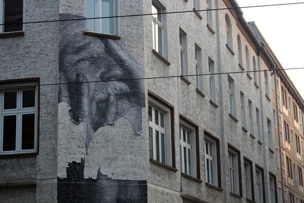 JR street artist in Berlin
