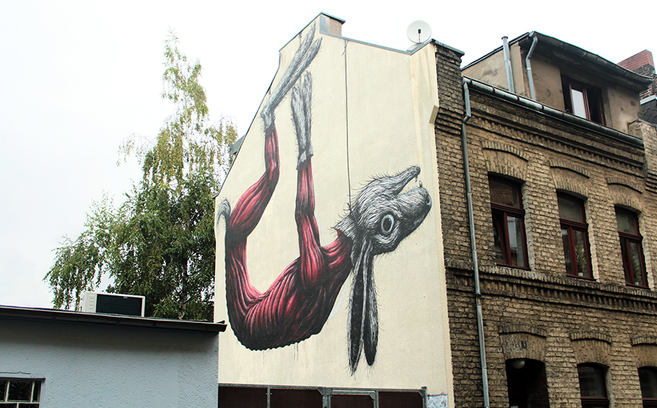 ROA street art in Cologne