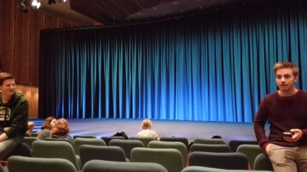 Inside the Haus der Kulturen waiting for the premiere