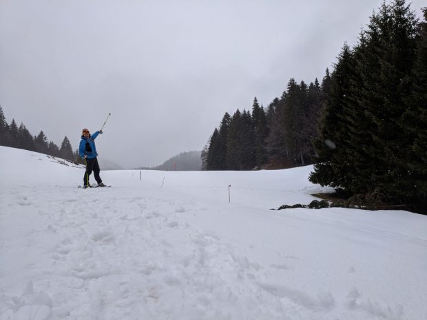 Snowshoeing in Switzerland at Saint-Cergue - Travels of Adam - https://travelsofadam.com/2018/04/snowshoeing-near-geneva/
