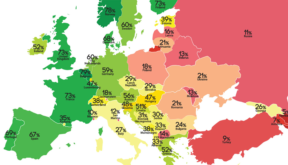Top 10 Best Lgbtq Friendly Countries In Europe Rainbow Map
