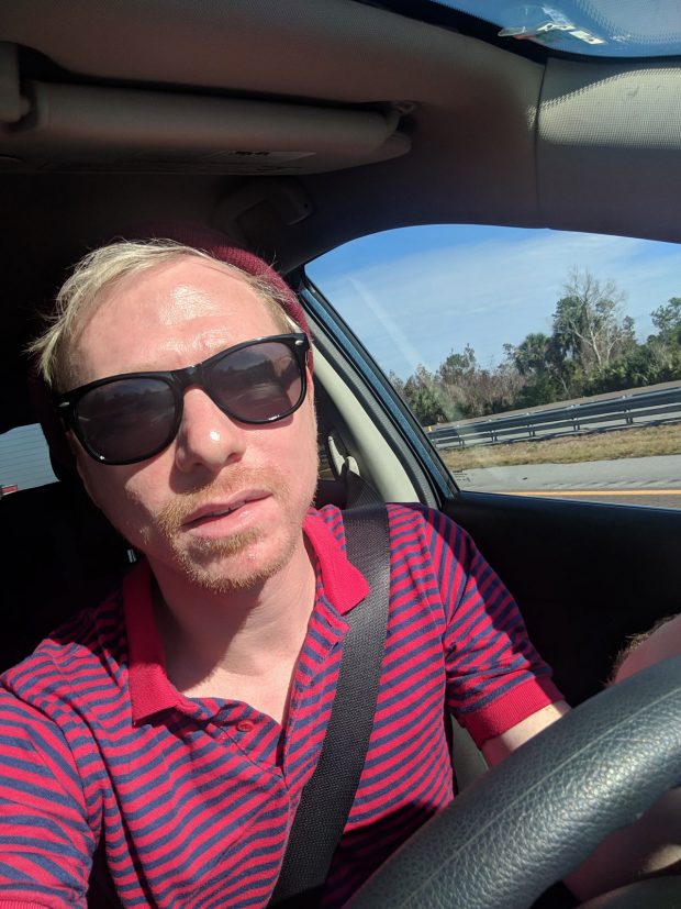 driving the car - florida road trip