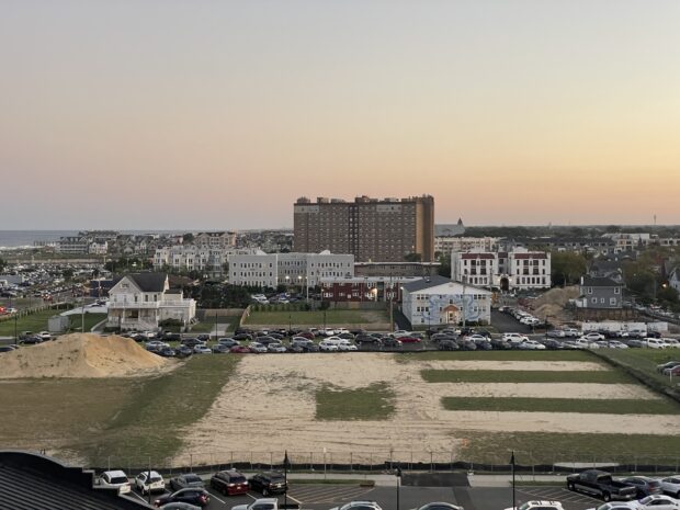 sunset view of asbury park, new jersey