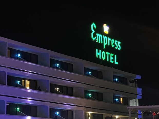 empress hotel (gay hotel) at night