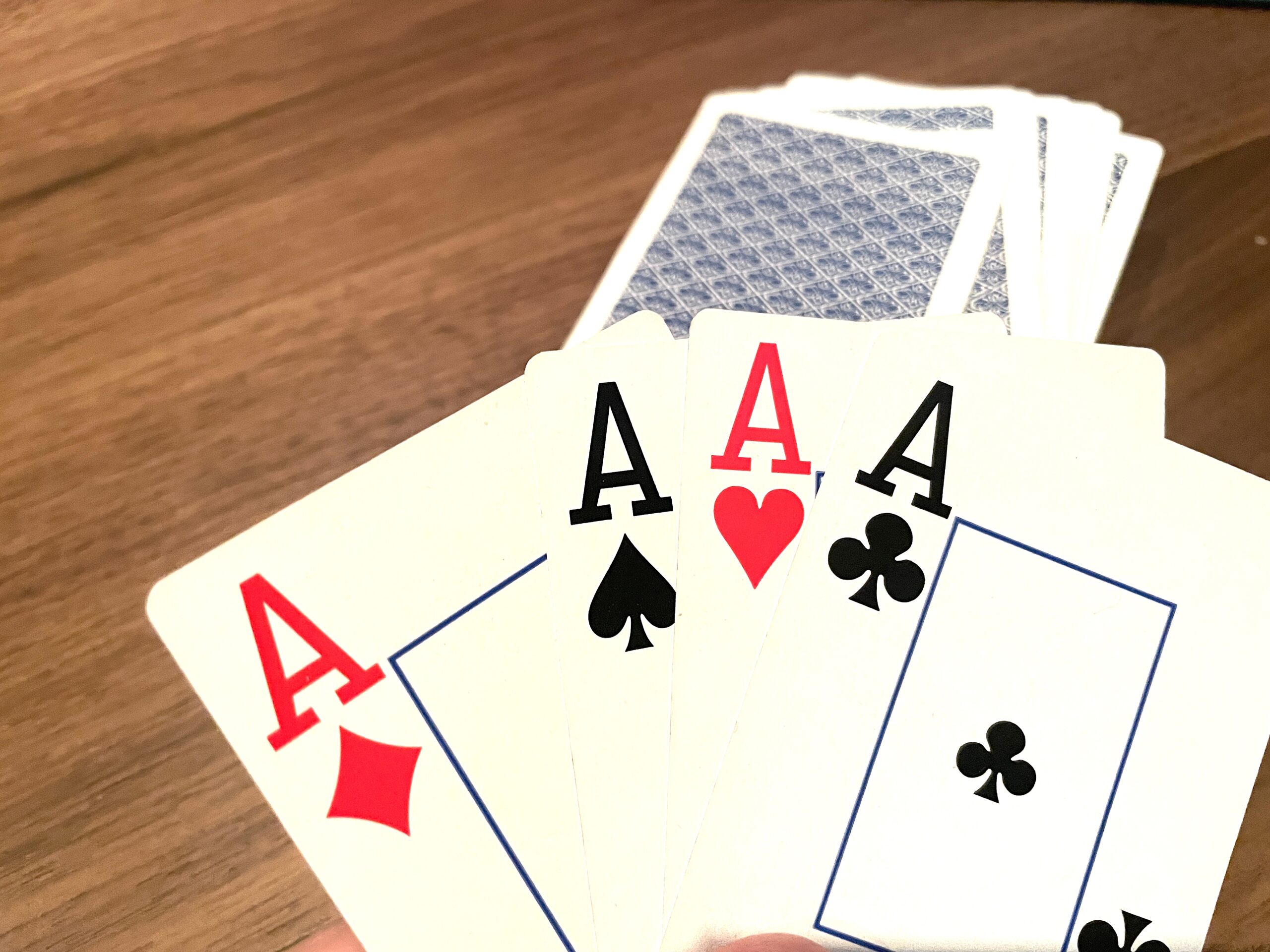 poker deck of cards - four aces