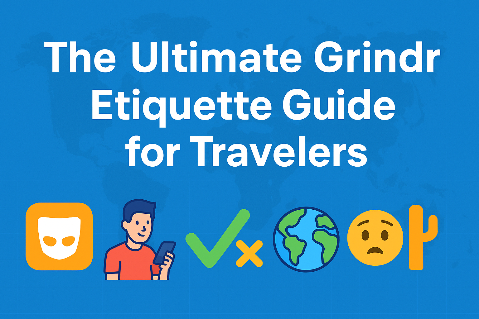 Ultimate Grindr Etiquette Guide for Travelers (icons)